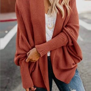 Imily Bela Women's Kimono Batwing Cable Knitted Slouchy Oversized Wrap Cardigan